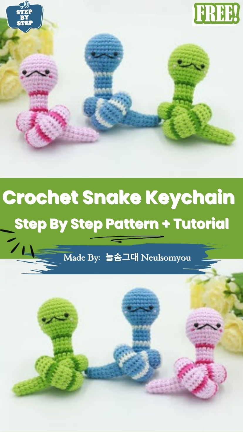Crochet Snake Keychain Amigurumi Pattern for Everyday Style