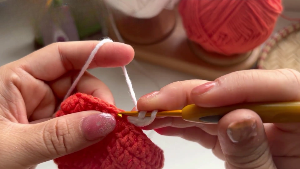 The carrot stitch row