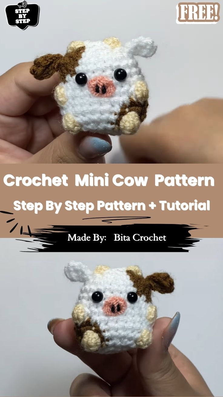 Crochet a Mini Cow Amigurumi Pattern With Your Magic Finger