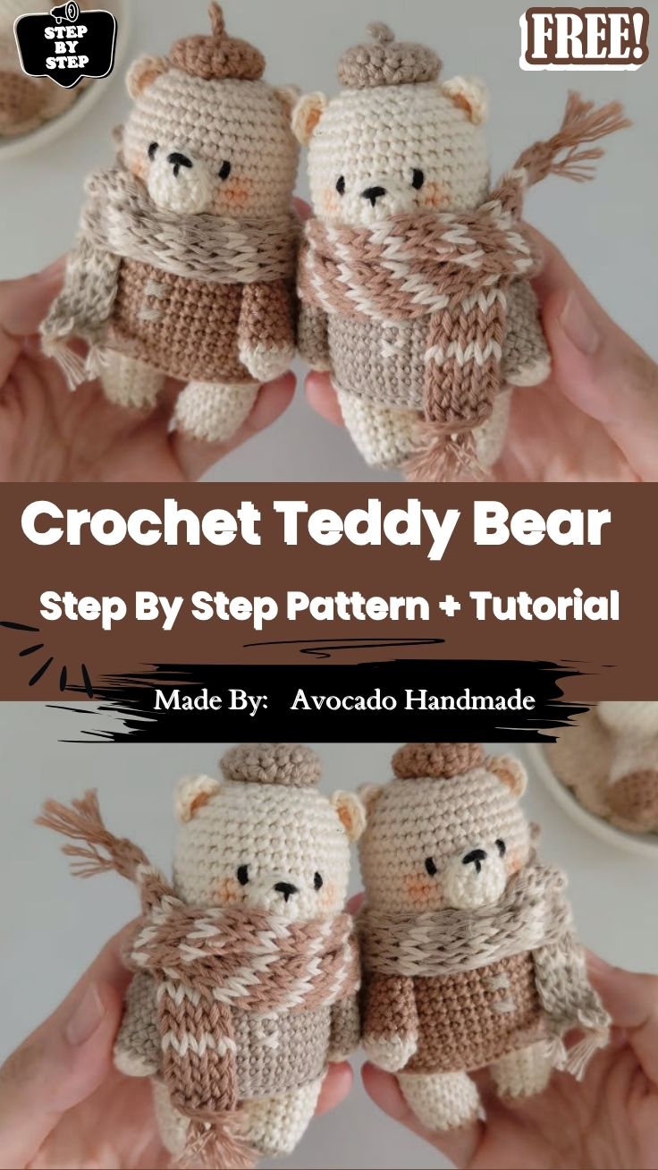 Cute Crochet Teddy Bear Amigurumi Pattern Toy