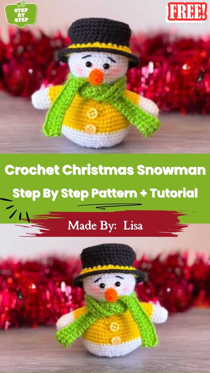Crochet Christmas Snowman Amigurumi Pattern for Winter Decor