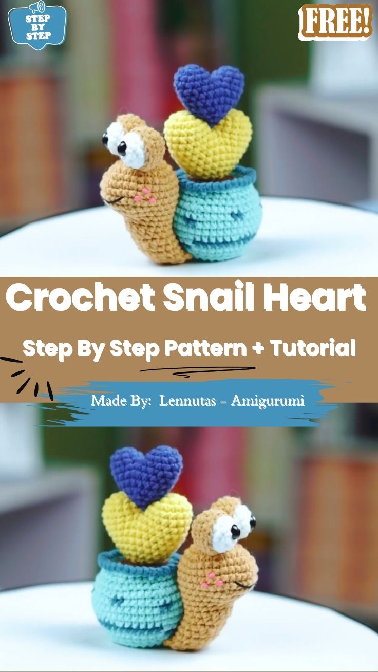 Crochet Snail Heart Amigurumi Pattern for Animal Lovers