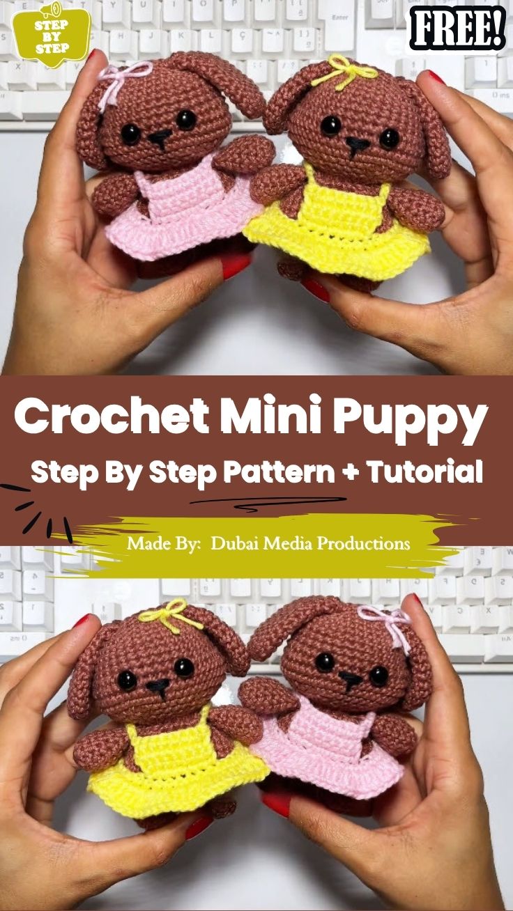 Crochet Mini Puppy Amigurumi Free Pattern for Beginners