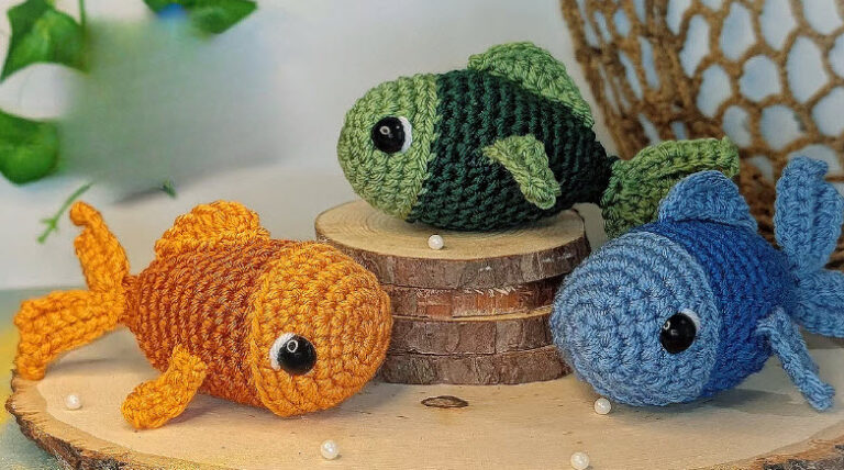 Colorful Crochet Fish Amigurumi With Flowing Fins