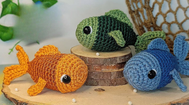 Colorful Crochet Fish Amigurumi With Flowing Fins
