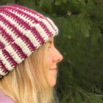 Crochet Beanie Two Tone With Vertical Stripes (2)