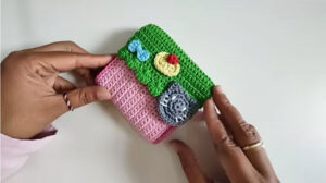 Easy Crochet Pink Wallet Pattern With Cash Pockets
