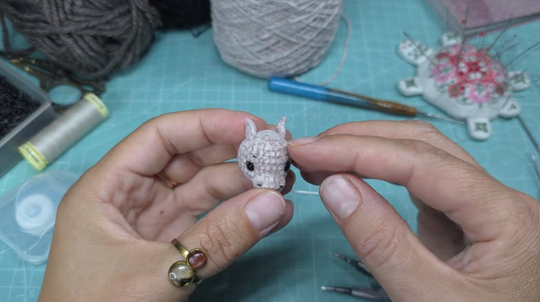 Tiny pony head with ears and eyes done