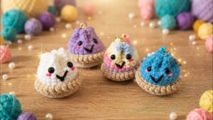 Crochet Dumpling Keychain Pattern for Beginners